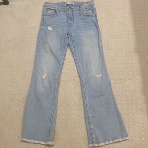 Girls Zara flare denim jeans